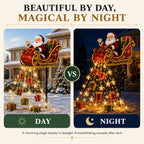 Santa Sleigh Solar Garden Light