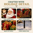 Santa Sleigh Solar Garden Light