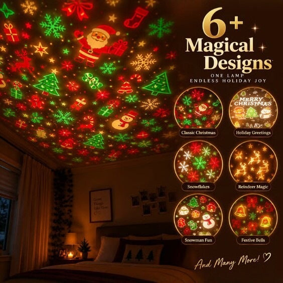 USB-Powered Christmas Tree Projection Light