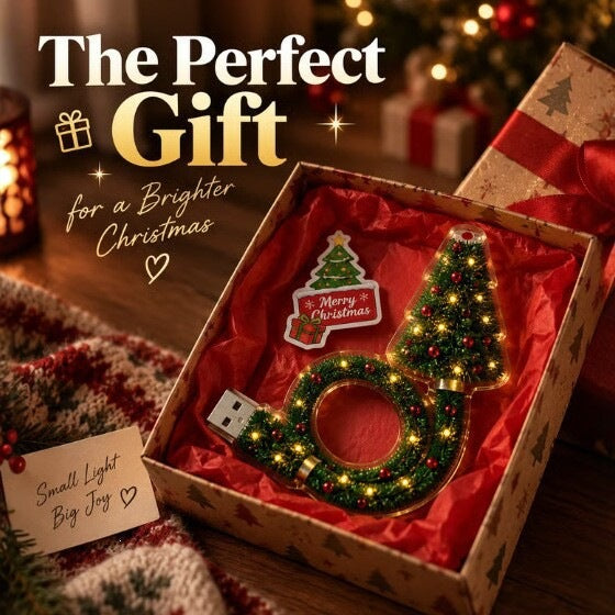 USB-Powered Christmas Tree Projection Light