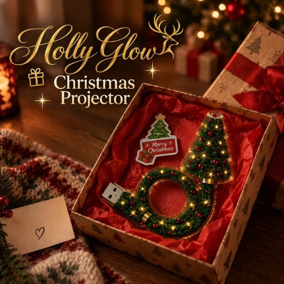 USB-Powered Christmas Tree Projection Light