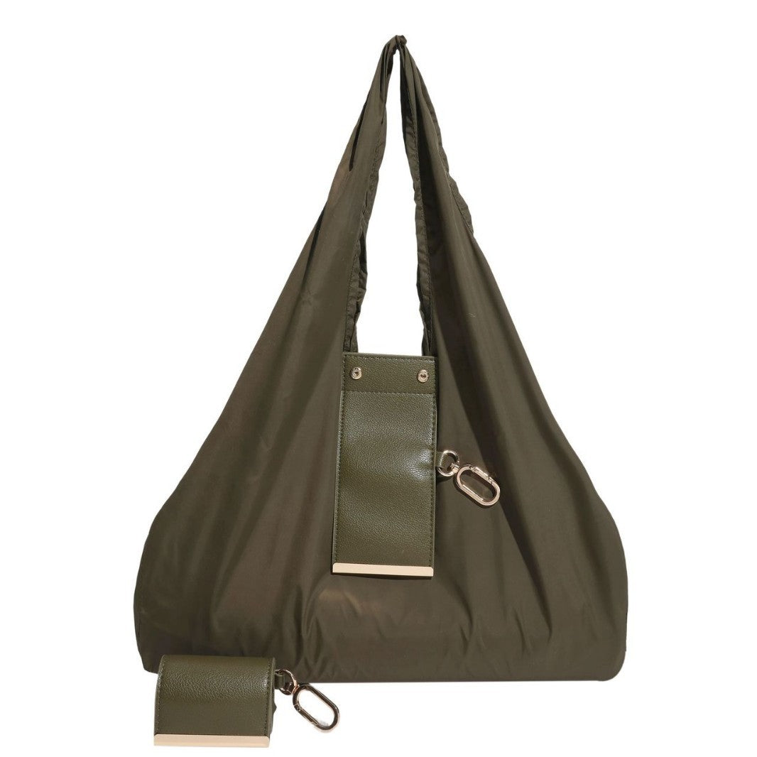 Foldaway Shopping Bag with Keychain Pouch