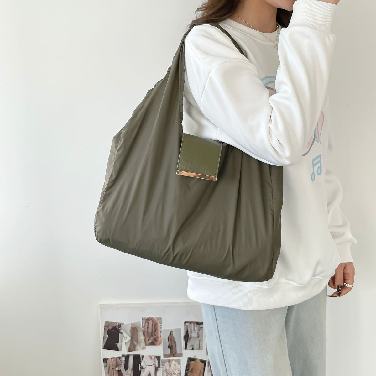 Foldaway Shopping Bag with Keychain Pouch